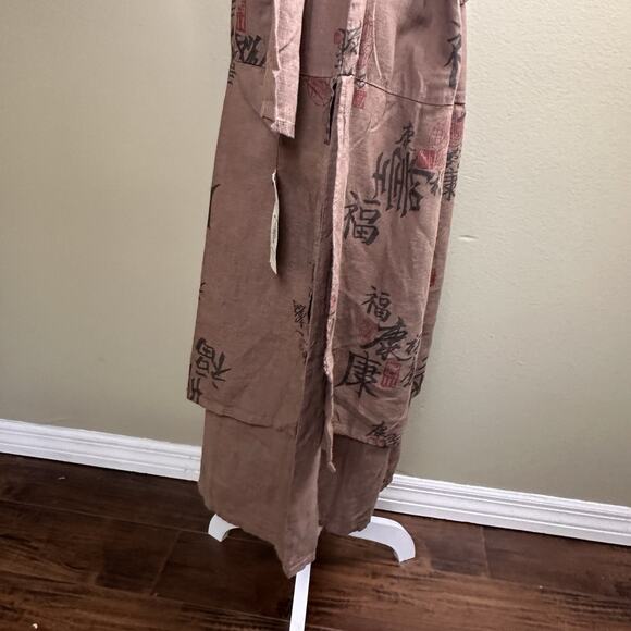 Tom Tom Maxi Boho Dress M Women NEW W Tags Linen Canton Easy Care Long Sl Coco - Picture 15 of 16